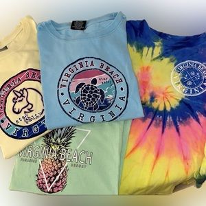 4 Virginia Beach Shirts Bundle - Girls size L